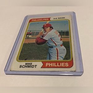 Mike Schmidt 1974 Topps Baseball 2nd Year HOF Vintage Collectible